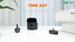TNW X27 Wireless Lapel Microphone Clip On Microphone Noise Cancelling Live Streaming Mini Mic