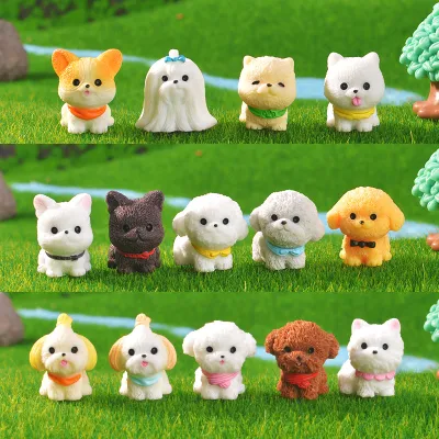 Miniature Cute Corgi Dog Model Desktop Computer Decoration Healing Small Objects Resin Artistic Style Lovely Animal Themed
