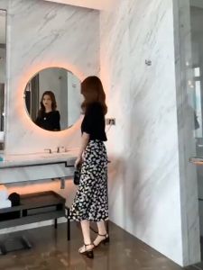 Ruige Fishtail Skirt Little Daisy Floral Skirt Mid-Length High Waist Korean Style Fishtail Hip Skirt One-Step Skirt Fashion