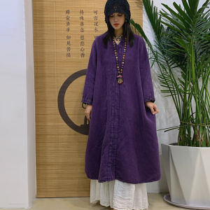 High Quality Linen Long Dress Womens Loose Casual Slimming Artistic Solid Color Gown V-neck A-line Summer New Arrival