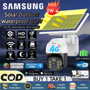 Free 4G SIM Card Samsung Outdoor Solar CCTV Camera No Wifi Need With Audio and Speaker Auto Tracking Waterproof Alarm Surveillance IP Security Camera