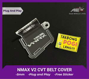 NMAX V2/V3 CVT Pulley & Belt Cover – 5mm Clear Acrylic | Plug & Play | Clean & Custom Styling