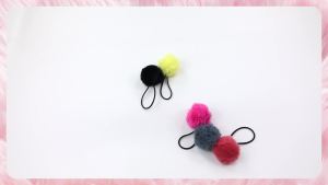 24 Pieces/12 Pairs Candy Color Fluffy Ball Pompom Hair Ties Rubber Bands Pigtail Ponytail Holders Hair Scrunchies Elastics Accessories for Baby Girls Infants Toddlers Kids Teens Thin Hair