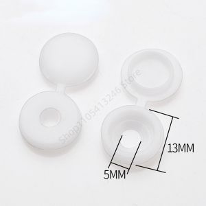 100Pcs Practical Hinged Plastic Screw Fold Snap Protective Cap Button Nuts Cover Bolts Protect Furniture Decor Cover Cap