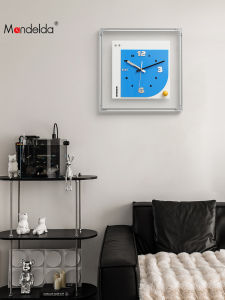 นาฬิกาตั้งโต๊ะแบบไม่ต้องเจาะ Mandelda สำหรับห้องนั่งเล่น นาฬิกาติดผนังแบบเรียบง่ายและโมเดิร์น นาฬิกาติดผนังแบบสร้างสรรค์ นาฬิกาตั้งโต๊ะแบบเรียบง่ายและหรูหรา