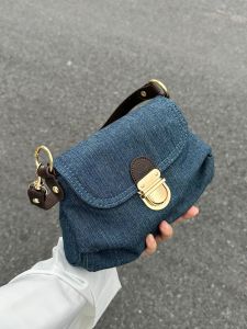 Túi Đeo Chéo Vải Denim Gấp Gọn Phong Cách Hàn Quốc Cho Nữ Túi Đeo Vai Đơn Thường Ngày Túi Xách Vải Denim Phong Cách Retro Dành Cho Giới Trẻ