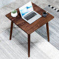 Scandinavian Log Small Square Table Black Walnut Pine Small Apartment Dining Table Simple Bar Conference Table Computer Desk Desk. 