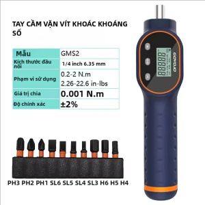 Bộ Tua Vít Lực Điện Tử Cờ Lê Chỉnh Được Đầu Nối 1/4 Inch Lực Siết 7.08-70.8 In-lb Dụng Cụ Sửa Chữa Điện Gia Dụng Tự Làm