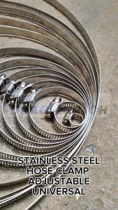 Stainless Steel 304 Hose Clamp Size 9" 10" to 20" Diameter Tubing Clamp Universal Fit Non-Corrosion Stainless