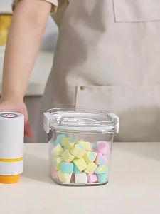 Vacuum Seal Container Electric Coffee Beans Vacuum Sealed Jar Kitchen Cereals Rice Fresh Storage Box Moisture-Proof Tea Canister