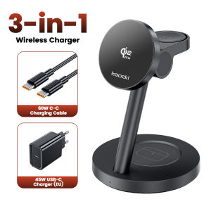 Toocki | Toocki Qi2.2 25W Magnetic Charger 25W 15W Fast Charge 3-in-1 Wireless Desktop Charger For Samsung iPhone Watch AirPods Earphone