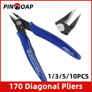 PINMOAP 1/3/5/10PCS 170 Angled Pliers Multifunctional Anti Slip Angled Pliers Suitable For Decoration Auto Repair Cutting Tools