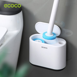Ecoco Disposable Bathroom Toilet Brush with Long Handle Wall Mounted Toilet Bowl Cleaner Deodorizer