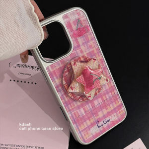 Magnetic Cherry Star Phone Case for Apple Huawei iPhone 16 pro Max 15 pro 14 pro New Model 13 Female Mate 70 Pure 70 Korean Style