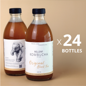 Releaf Black Tea Kombucha 24 in 1 Bundle - Black Tea Kombucha (300ml) x 24 bottles