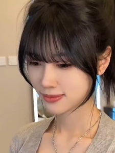 Tóc Giả Mái Thưa Kèm Tóc Mai MA15 – Tự Nhiên Như Tóc Thật Che Trán Thưa Nâng Tỉ Lệ Gương Mặt Cân Đối