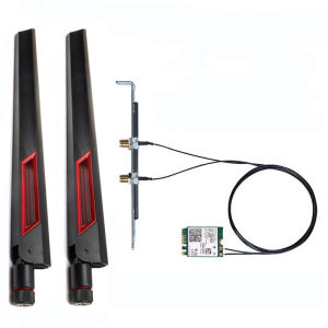 WiFi Adapter AX210 Bluetooth 5.3 Network Connection M.2 Interface 5374Mbps Desktop Kit 10DB Antenna 2.4G/5G/6G