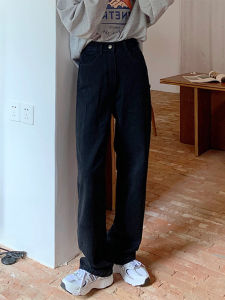 plus Size High Waist Straight Leg Jeans Womens Spring New Style for Pear Shaped Thick Hips And Thighs Loose Slimming Long Pants