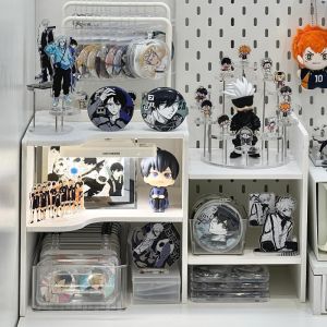 Barley Cereal Display Stand Storage Box Desktop Organizer Plastic Rectangular Shape Simple Design for Home Miscellaneous Items