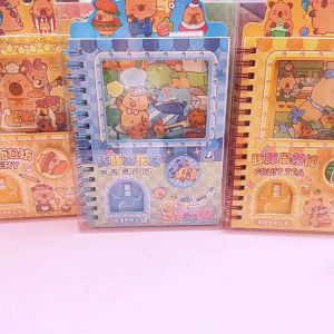 Sổ Lò Xo A6 Xinh Xắn Tiện Lợi Kèm Nhiều Sticker Họa Tiết Baby Three Capybara