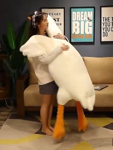 🇲🇾[Malaysia]鹅鸭Ready Stock🔥160CM🔥Simulation Fluffy Goose Plush Toy Cute Animal Popular Stuffed Goose Dolls Fashion Kids Plush Toy for Girls Duck Plush Cute Big Swan Duck Animal Stuffed Doll Snow White Outfit Costume Stuffed Do