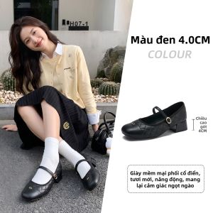 Josiny | Giày Da Đục Lỗ Dạng Quai Đơn Sang Trọng Phong Cách Mùa Hè