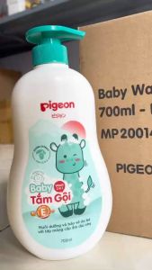 Sữa Tắm Gội Pigeon 700ml Sữa Tắm Cho Bé Sơ Sinh Chăm Sóc Cơ Thể Bé Cải Tiến Mới Chai Vòi 700ml