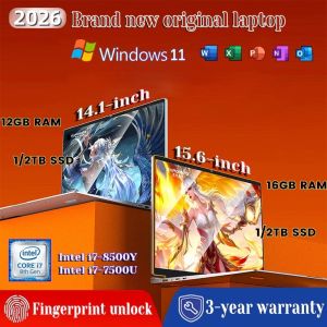 【3-Year-Warranty】New Laptop Gaming Computer Intel Core i7  14.1/15.6‘’ 1080P IPS 12GB/16GB RAM 1TB/2TB SSD for Gaming Office