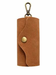 New Arrival Genuine Leather Key Pouch Key Case Crazy Horse Leather 6 Key Rings Key Wallet For Men and Women