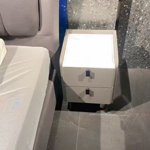 Yali Home Bedside table Drawer Modern Luxury home small modern cabinet storage leather cover bedroom drawer