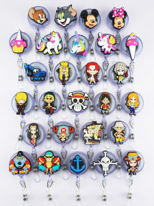 Doctor and Nurse Can Buckle Retractable Buckle Employee Badge Transparent Name Tag Cartoon Work Permit Certificate Clip Chest Card Cover