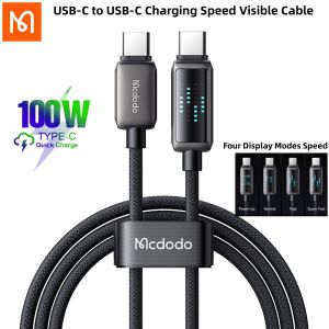 Mcdodo USB-C Để USB-C 5A 100W Sạc Tốc Độ Có Thể Hình Cáp Hỗ Trợ iPhone 15 Loạt MacBook Pro iPad Pro Samsung S23 S24