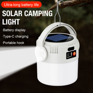 Solar LED outdoor camping lamp portable lamp configuration hook supports TYPE-C charging.