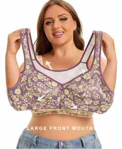 Full Cotton Bra Plus Size Bra 40-52 Cup C D E Push Up Wireless Seamless Bra Woman Sport Bras Big Size Lingerie 內衣無鋼圈