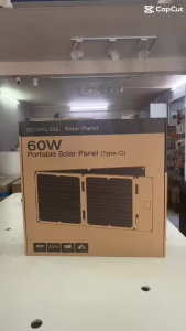 Tấm pin năng lượng EcoFlow 60W– Sạc trực tiếp Xếp Hạng Chống Nước Và Chống Bụi Gọn nhẹ Dễ sử dụng.Hàng Chính Hãng