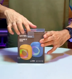 Skyworth On-the-Go Essential Portable Sound 3 Mini Speaker IPX5 Splashproof Bluetooth 5.0 Circle LED Light