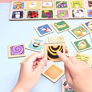Mainan Edukasi Anak Animal Skin Matching Puzzle Kayu MK134