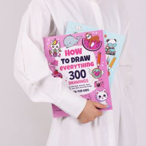 Cách Vẽ Mọi Thứ: 300 Bức Vẽ Về Những Thứ Dễ Thương - Động Vật Đồ Ăn Quà Tặng Và Hơn Thế Nữa |   Bộ Sách Tô Màu Dành Cho Người Lớn Mang Lại Niềm Vui Sáng Tạo