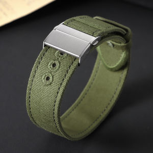 Sport Nylon Watch Bands Canvas Strap 20mm 22mm for Omega for Swatch for MoonSwatch Men Sport One Piece Folding Buckle Bracelet