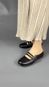 Lika Monica - Sepatu Bustong Wanita Kulit Kasual Formal Nyaman dipakai anti Slip