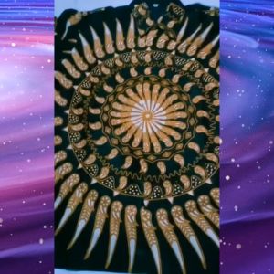 Baju Batik Pria Dewasa Lengan Panjang Pendek Full Furing Batik Wisanggeni Solo Motif Bunga Matahari