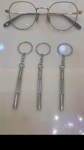 Cross Glasses Screwdriver 3-in-1 Sunglasses Watch Repair Kit Hand Tool with Keychain Watches Phone Portable