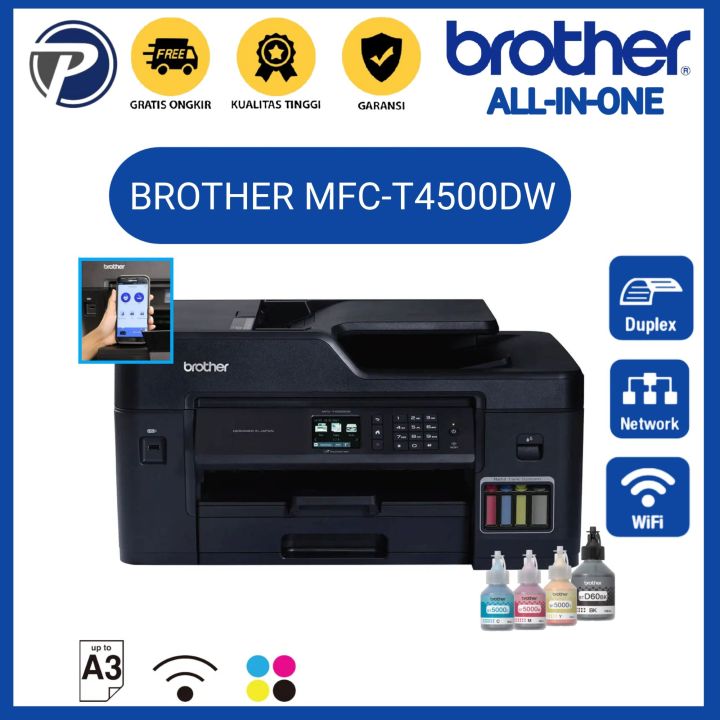 PRINTER A3 BROTHER MFCT4500DW COLOR MULTIFUNGSI PRINT SCAN COPY FAX