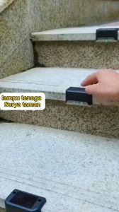 Lampu Tangga Tenaga Surya Waterproof Lampu Solar Siku dinding / Lampu Tangga Pagar Taman Tenaga Matahari