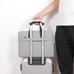 Slim Laptop Bag 15.6 Inch Laptop Sleeves Business Shoulder Bag for Men with Long Strap
