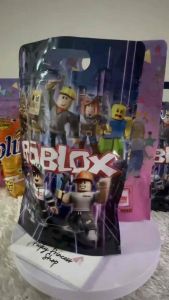 50pcs Roblox Theme Cartoon Character Gaming Birthday Party Lootbox Candy Packaging Plastic Ziplock Bag