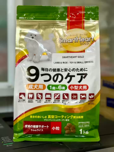 HẠT SMARTHEART GOLD - XANH LÁ 1KG - THỨC ĂN CHO DÒNG CHÓ CỠ NHỎ TOY VÀ SMALL BREEDS - VỊ CỪU VÀ GẠO