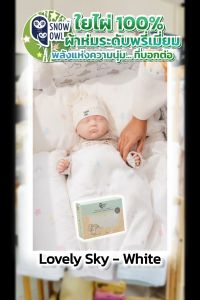 SNOW OWL ผ้าห่มเด็ก ใยไผ่100% ระดับพรีเมี่ยม สำหรับแรกเกิด ขนาด 36"x36" BAMBOO Baby Blanket