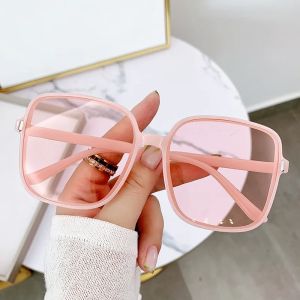 Vintage Oversized Square Sunglasses 2024 Women Fashion Gradient Outdoor Shades Retro Female Luxury Brand Design Eyewear