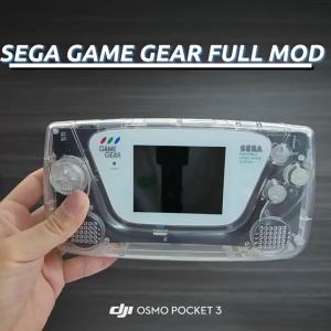 Full Mod Kit For SEGA Game Gear Shell + V4.2 IPS High Bright LCD Screen + Flash Gear Pro+ Game Cartridge Complete Accessorie Set